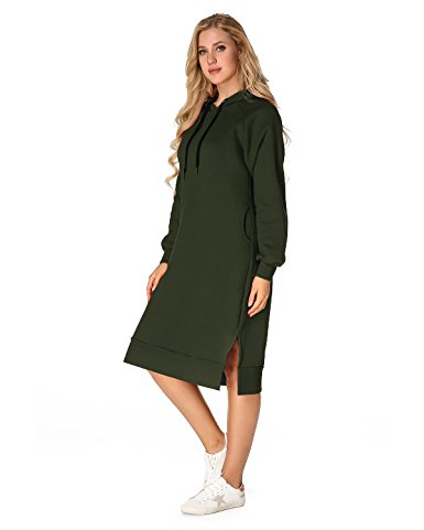 Women's Hoodies Sweatshirt Long Sleeve Hooded Kaftan Pullover Casual Loose Dress