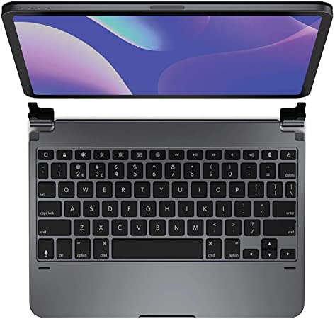 Brydge 11.0 Pro Wireless Keyboard | Compatible with iPad Pro 11-inch (2018 & 2nd Gen, 2020) | Backlit Keys | Long Battery Life | (Space Gray)