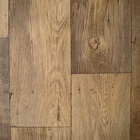 Flanders Beige Brown Wood Plank Design Vinyl Flooring, 2.6mm Thick, 3m Wide 3m Long