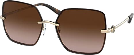 Tory Burch TY6080 Women's Sunglasses Gold/Dark Brown Gradient 58