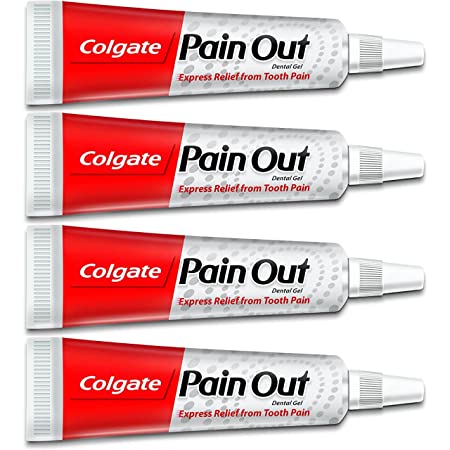 Colgate Pain Out Dental Gel Express Relief From Tooth Pain (40g, Pack of 4, 10g each)