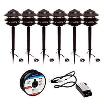 Westinghouse Low Voltage LED Path Light & Transformer 8 Piece Set (Bronze)