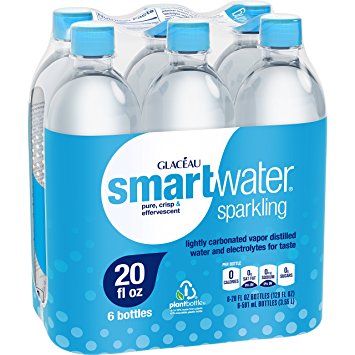 Glaceau smartwater sparkling (20-Fluid Ounce Bottle, Pack of 6)