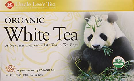 Uncle Lee's Tea- Organic White Tea, Premium Organic White Tea in Tea Bags 100ct