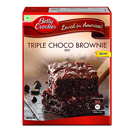 Betty Crocker Brownie Mix, Triple Choco Brownie, 425 gm