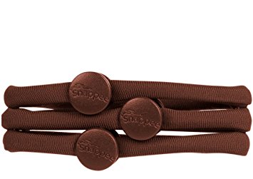 Snappee - Snap-Off, No Crease Hair Ties (Brown) - Ouchless Pain-Free Removal for Curly/Thick/Natural Hair/Ponytails & Buns. Hand-Made with Non-Elastic Durable Soft Stretchy Washable Material