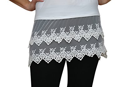 Lucky Love Lace Trimmed Camisole Top Shirt Extender For Women Extra Long Tank - Plus Sizes