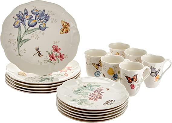 Lenox Butterfly Meadow 18-Piece Dinnerware Set, Service for 6