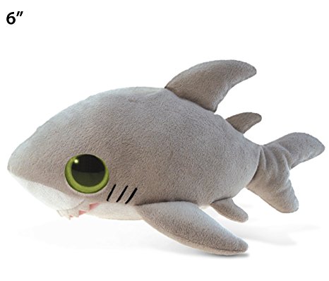 Puzzled Big Eye Shark Plush, 6"