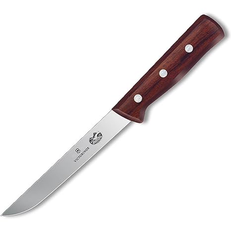 Victorinox 5600615 Boning Knife, Straight Wide Blade, Rosewood,Brown,5.6006.15