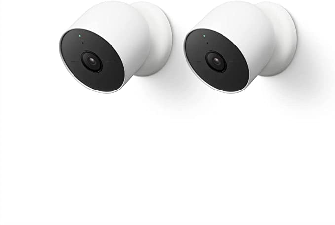 Google Nest Cam Outdoor or Indoor, Battery - 2nd Generation - 2 Pack