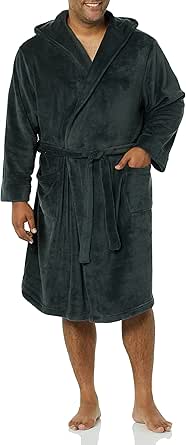 Amazon Essentials Men's Mid-Length Plush Robe