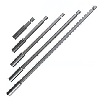 Wiha 71499 Bit Holders with Spring Steel Retaining Rings, 5 Piece