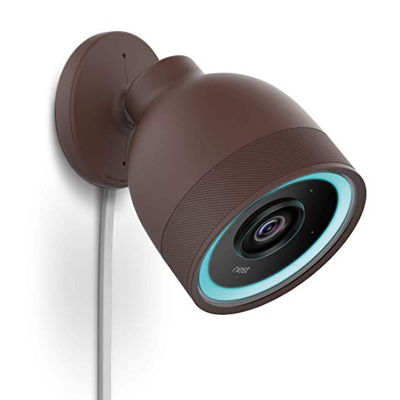 elago Google Nest Cam IQ Outdoor Security Camera Cover (Dark Brown) - Infrared LED Visible, Holes for Microphone/Speaker, Camouflage, Easy Installation, All-Weather Protective Skin, Ventilation