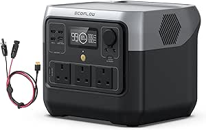 EF ECOFLOW RIVER 2 Pro 768Wh Portable Power Station with XT60i Cable, Solar Generator with LiFeP04, 3 x 800 W AC Sockets, Quick Charge in 70 Hours, Balcony Power for Camping/Motorhome/Home/Emergency