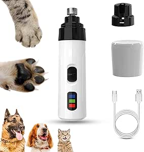 Silent Grind Pro, Silent Grind Pro Dog Nail Trimmer,2-Speed Electric Dog Nail Grinder, Rechargeable Pet Nail Trimmer for Small Medium Large Dogs & Cats (1 PCS)