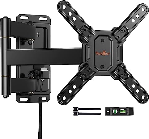 Perlegear Lockable RV TV Mount for 13–42 inch TVs up to 44 lbs, Full Motion RV TV Wall Mount with Swivel, Tilt, Pull Cord Lock, RV TV Mount for Camper, RV, Motorhome, Max VESA 200x200mm, PGLRVF2