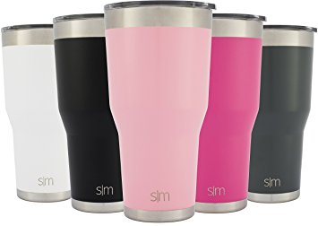 Simple Modern Cruiser Vacuum Insulated 30oz Tumbler - Double-Walled 18/8 Stainless Steel Hydro Travel Mug with Lid - Sweat Free Coffee Cup - Powder Coated Flask - Blush