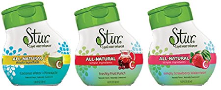 Stur - Variety Pack (3 Pack) - All-Natural Stevia Extract Water Enhancer
