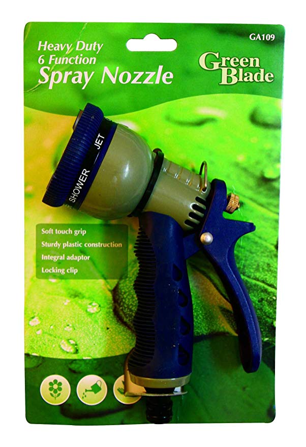 Hamble Green Blade BB-GA109 Plastic Heavy Duty 6-Function Spray Nozzle Gun