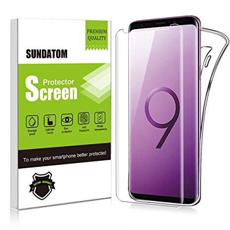 Galaxy S9 Screen Protector, 3D Tempered Glass Full Coverage High Definition Clear [Anti-Scratch] [Anti-Bubble] Case Friendly Screen Protector for Samsung Galaxy S9