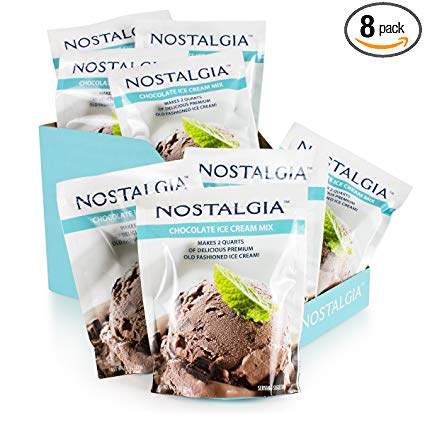 Nostalgia ICP825CHOC8PK Premium Chocolate Ice Cream Mix, 8 (8-Ounce) Packs, Makes 16 Quarts Total