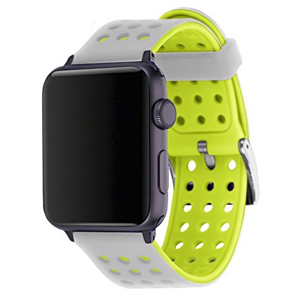 38mm/42mm Apple Watch Series 1 2 Sports Breathable Silicone Band for Men and Women