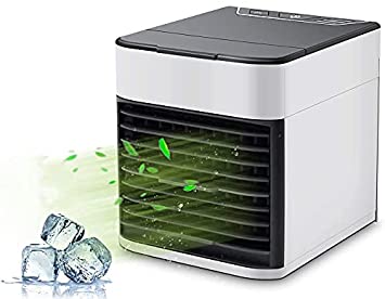 Personal Air Cooler,3 in 1 Small Air Conditioner Cooler and Humidifier,Purifier with USB,3 Fan Speeds,7 LED Lights Air Cooling Fan for Home Office