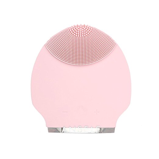 Docooler® Silicone Skin Mini Ultrasonic Rechargeable Facial Cleansing Brush Beauty Instruments Pink