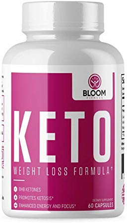 Keto Diet Pills - Weight Loss Formula With BHB Ketones - Promotes Ketosis, Enhanced Energy and Focus - 60 Capsules