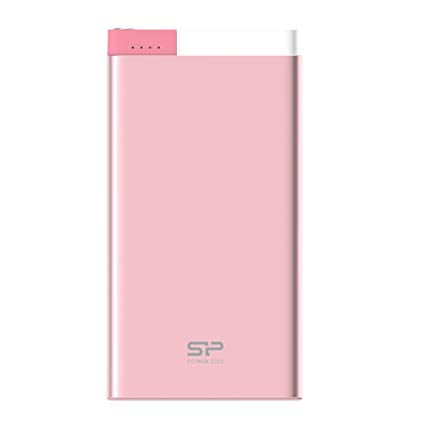 Silicon Power S105 10000mAh Portable Charger, Ultra Slim Power Bank, Ultra-Compact 10000mAh External Battery, Power Bank Designed for iPhone 11, 11 Pro, iPhone X, XR, XS, XS Max, iPhone 8, 8 Plus,Pink