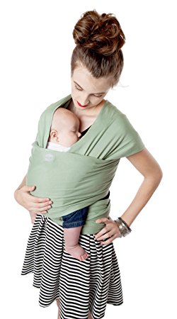 Moby Wrap Baby Carrier for Newborns   Toddlers Soft Baby Sling Baby Wrap, Ideal for Baby Wearing, Breastfeeding, and Keeping Baby Close - Moss