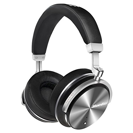 Active Noise Cancelling Headphones Wireless Bluetooth headphone Bluedio T4S (Turbine) Over-ear Swiveling Headset with Mic(Black) holiday gifts