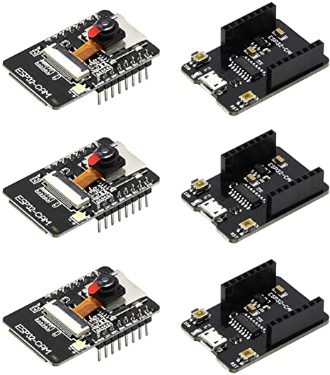 DORHEA ESP32 Cam WiFi Bluetooth Development Board with OV2640 Camera Module   Micro USB to Serial Port CH340C 4.75V-5.25V Nodemcu for Ardu ino Raspberry Pi - 3 Set