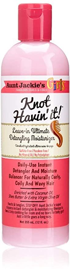 Aunt Jackie's Girls Knot Havin' It! Leave-In Ultimate Detangling Moisturizer, 12 oz (Pack of 2)