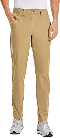 CRZ YOGA Men's All Day Comfy Golf Pants - 30"/32"/34" Quick Dry Lightweight Work Casual Trousers with Pockets