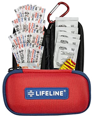 Lifeline 30 Piece First Aid Emergency Kit - Small and Compact Size - Ideal for camping, sporting events, hiking, cycling, car as well as home, school and office