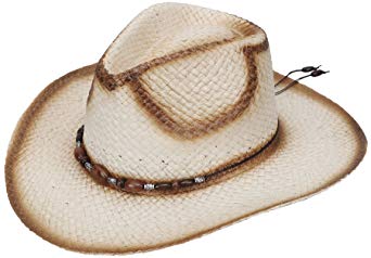 Lullaby Mens Womens Sun Hat Wide Brim Western Structured Straw Cowboy Hat