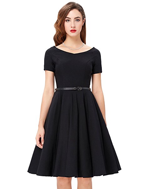 Short Sleeve 50s Retro Dresses for Women BP0097