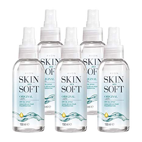 Avon Skin So Soft Original Dry Oil Body Spray 150 ml - Pack of 5