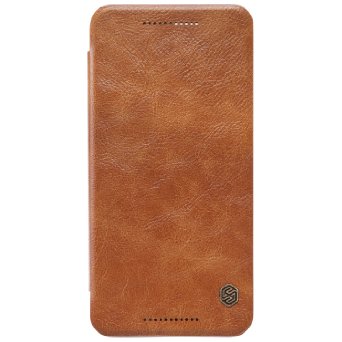Nexus 6p Case, Nillkin Slim Fit Nexus 6p PU Leather Flip Folio Case Cover with Card Slot / Holder, [Qin] Series Hybrid Lightweight Case for Huawei Nexus 6p - Brown