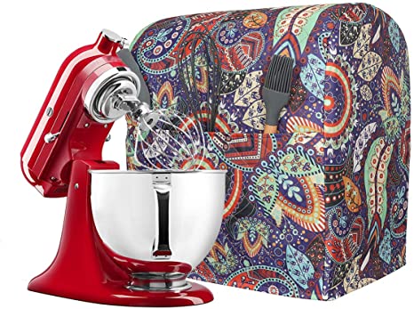 Kitchen Aid Mixer Cover with Pockets, Compatible 5-8 Quart Kitchen Aid Organizer Bag, Stand Mixer Covers Fits All Tilt Head & Bowl Lift Models TFC544