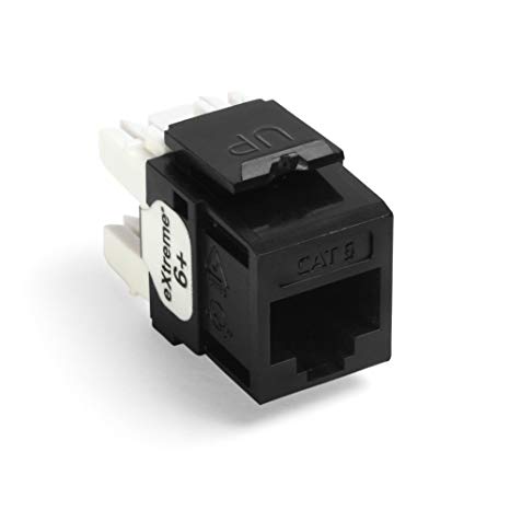 Leviton 61110-RE6 eXtreme 6  QuickPort Connector, CAT 6, Black