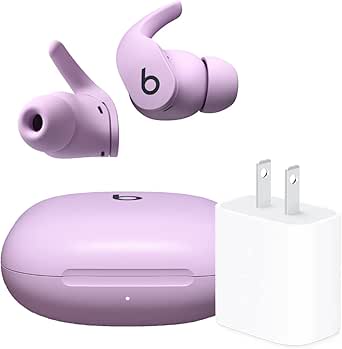 beats Fit Pro with Apple 20W USB-C Power Adatper - Stone Purple