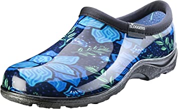 Sloggers Women's Waterproof Rain Garden Shoe Comfort Insole, Spring Surprise Blue, Size 09, Style 5118SSBL09