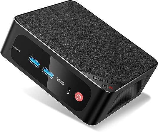 Beelink SER5 MAX Mini PC, AMD Ryzen 7 5800H (8C/16T, up to 4.4GHz, 54W TDP), 16GB DDR4 500GB PCIe3.0 SSD Mini Desktop Computer, Support 4K@60Hz Triple Display/WiFi 6/BT5.2/USB3.2/Gaming/Office/Home