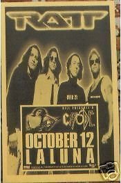 Ratt Rare Original Heavy Metal Portland Concert Poster