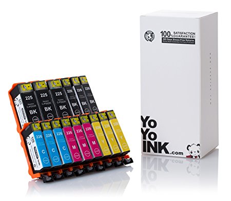 YoYoInk 15 Pack Compatible Ink Cartridge Replacement for PGI-225 & CLI-226 (3 Big Black, 3 Small Black, 3 Cyan, 3 Magenta, 3 Yellow) for MG5220 MG5320 MX882 MX892 MG6220