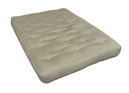 Gold Bond 0604G0-0110 4" All Cotton Futon Mattress, Tan Microfiber, Twin, Brown