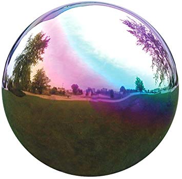 VCS RNB08 Mirror Ball 8-Inch Rainbow Stainless Steel Gazing Globe